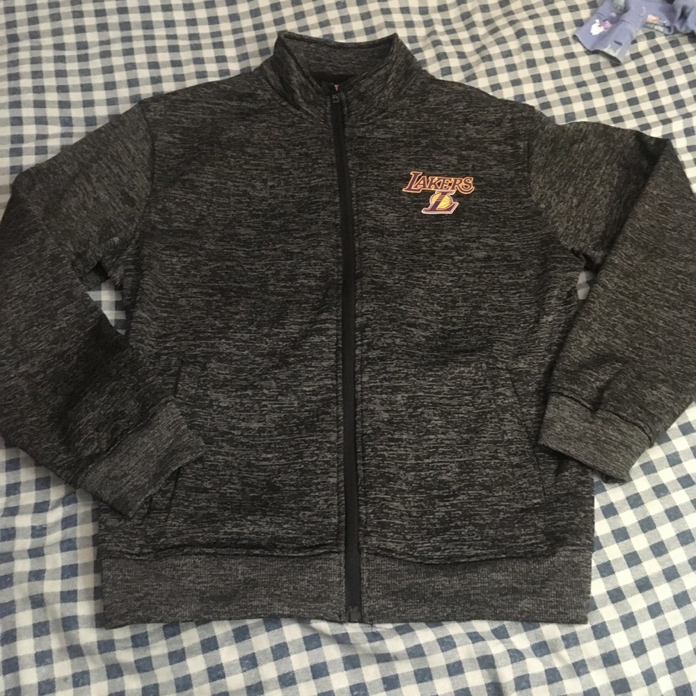 NBA Lakers polyester zipper Jacket